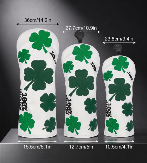 Lucky Clover Golf Head Cover Set 3pcs