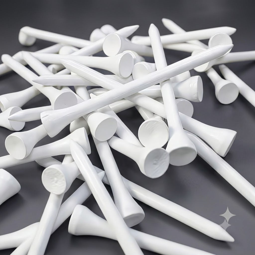 Premium Wooden Golf Tees – 100 Pack (7cm)